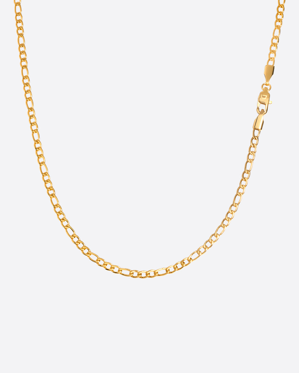 CLEAN FIGARO CHAIN. - 3MM 18K GOLD