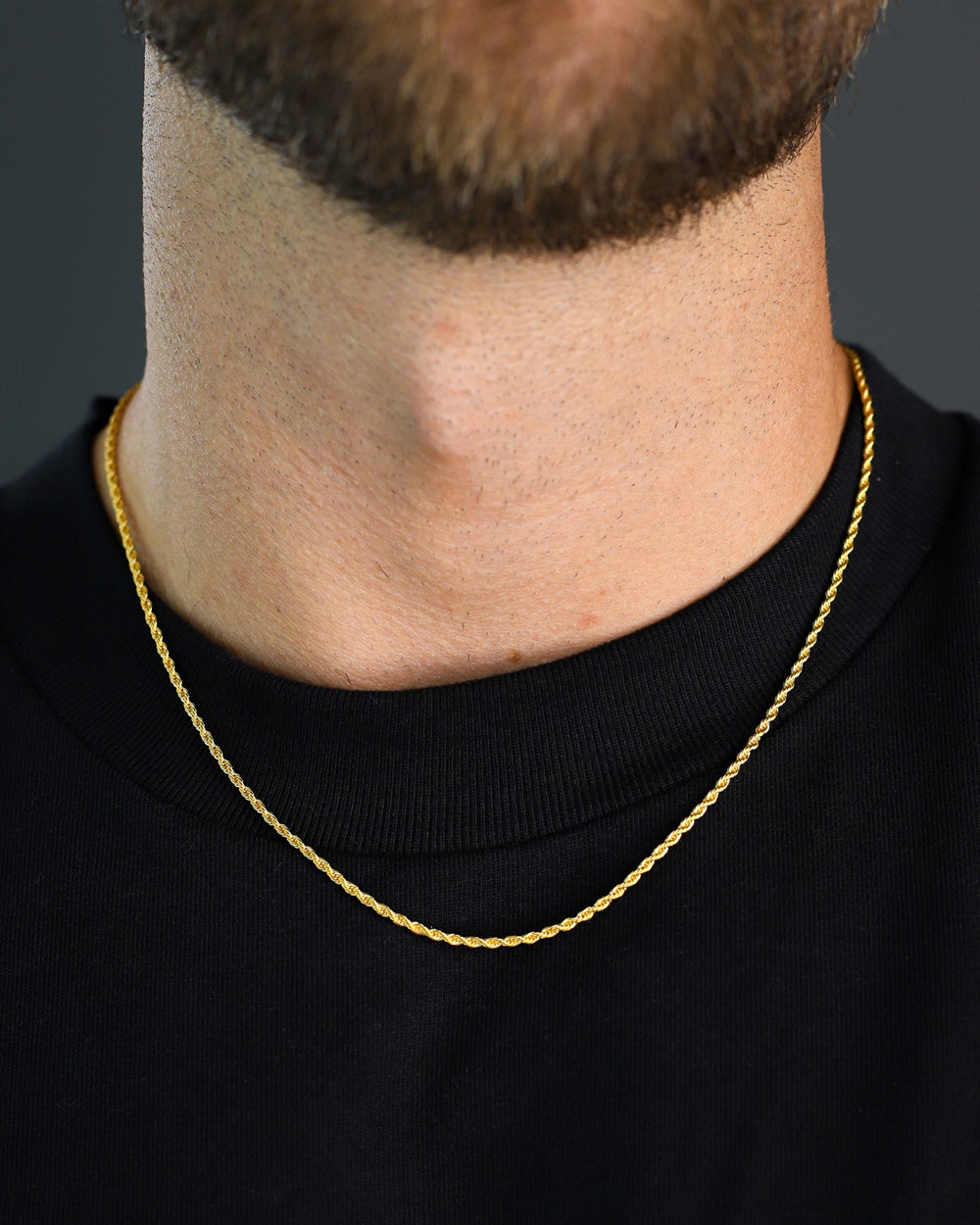 CLEAN ROPE CHAIN. - 2MM 18K GOLD